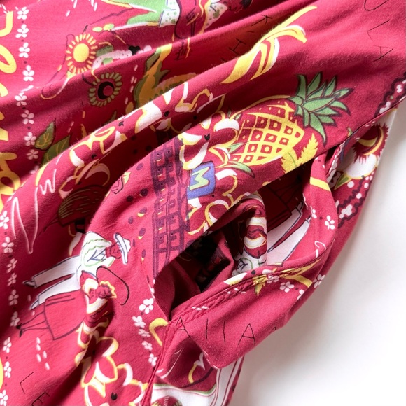 Polo Ralph Lauren Hawaiian Print Tea Dress Red Size 8 - Picture 13 of 16